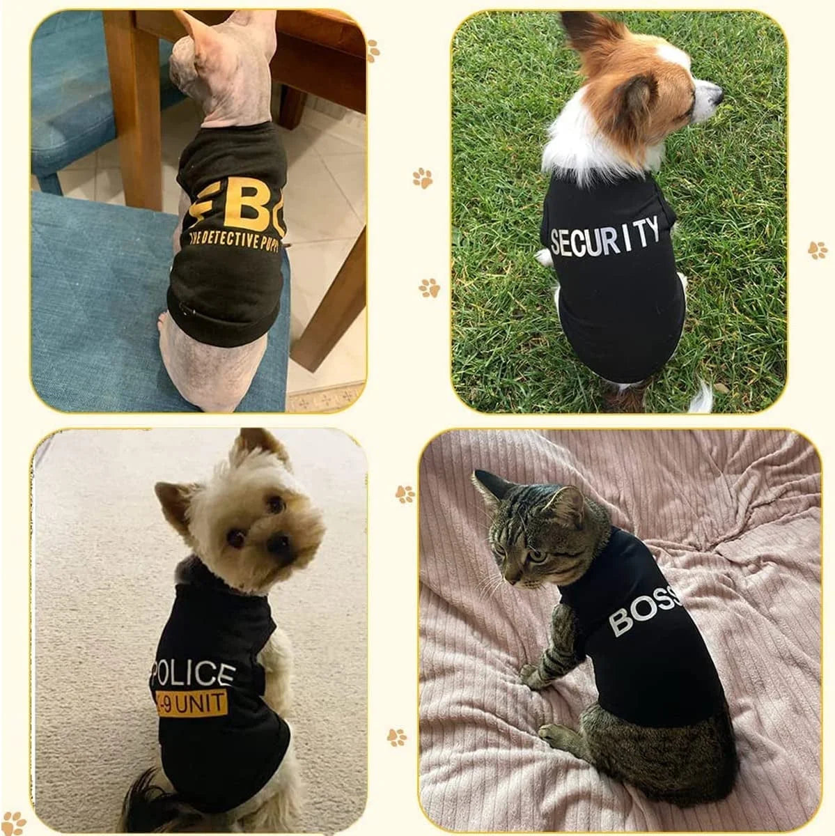 4 Packs Dog Shirts for Small Dog, Pet T-Shirts Clothes Vest for Puppy Boy Girl XS