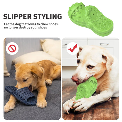 Squeaky Dog Toys Dog Chew Toy for Aggressive Chewer, Teeth Cleaning Shoe Shape Squeaky Dog Toys